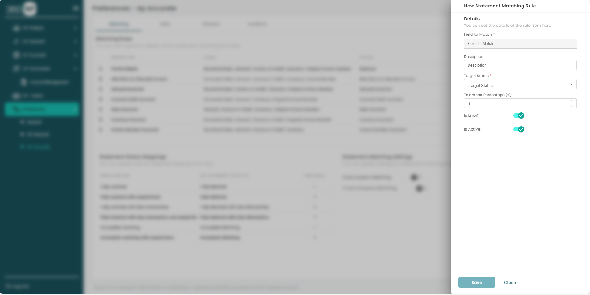 Creating custom matching rules with tolerance thresholds and criteria